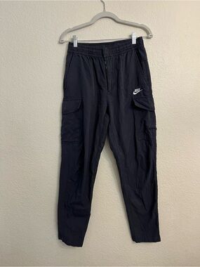 Nike Black Cargo Jogger Pants with Side Pockets